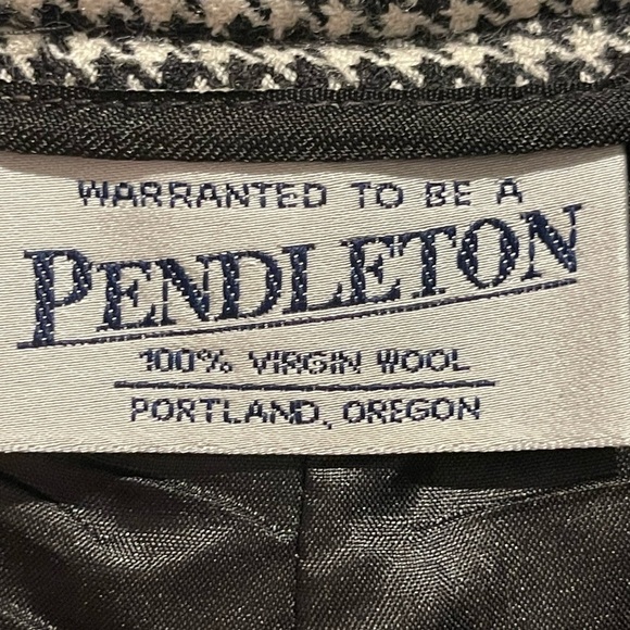 Vintage Pendleton 100% Virgin Wool Houndstooth Pants excellent size 12 - Picture 5 of 9